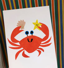 Load image into Gallery viewer, Happy Crab Giclee Print