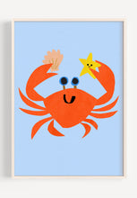 Load image into Gallery viewer, Happy Crab Giclee Print