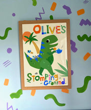 Load image into Gallery viewer, Personalised Dinosaur Tea Rex Print