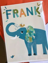 Load image into Gallery viewer, Elephant Personalised Name Print-Mint