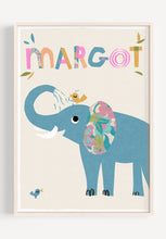 Load image into Gallery viewer, Elephant Personalised Name Print