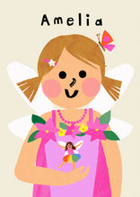Load image into Gallery viewer, Fairy Girl Portrait Print- click to customise!