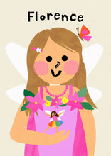 Load image into Gallery viewer, Fairy Girl Portrait Print- click to customise!