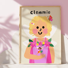 Load image into Gallery viewer, Fairy Girl Portrait Print- click to customise!