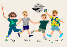 Load image into Gallery viewer, Best Friends/ Family bespoke portrait- send me your photo's to draw from!