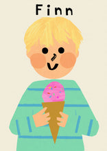 Load image into Gallery viewer, Ice cream Boy Portrait Print- click to customise!