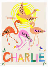 Load image into Gallery viewer, Flamingo Personalised Name Print