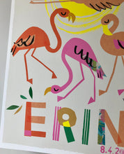 Load image into Gallery viewer, Flamingo Personalised Name Print