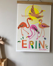 Load image into Gallery viewer, Flamingo Personalised Name Print