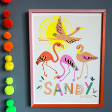 Load image into Gallery viewer, Flamingo Personalised Name Print