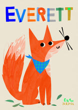 Load image into Gallery viewer, Personalised Fox Print