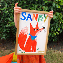 Load image into Gallery viewer, Personalised Fox Print