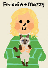 Load image into Gallery viewer, Cat Boy Portrait Print- click to customise!