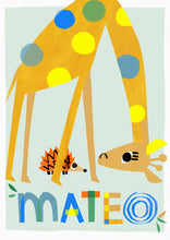 Load image into Gallery viewer, Giraffe Personalised Name Print