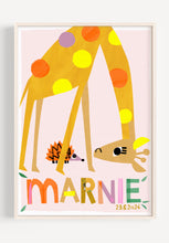 Load image into Gallery viewer, Giraffe Personalised Name Print