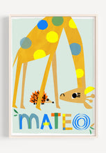Load image into Gallery viewer, Giraffe Personalised Name Print