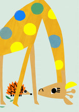 Load image into Gallery viewer, Giraffe & friend Giclee Print