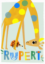 Load image into Gallery viewer, Giraffe Personalised Name Print