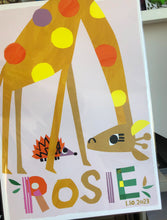 Load image into Gallery viewer, Giraffe Personalised Name Print