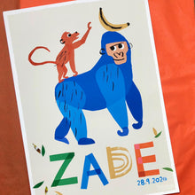 Load image into Gallery viewer, Gorilla Personalised Name Print