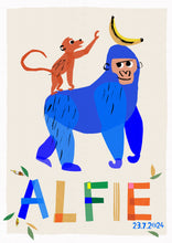 Load image into Gallery viewer, Gorilla Personalised Name Print