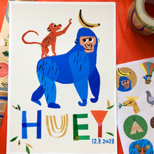 Load image into Gallery viewer, Gorilla Personalised Name Print