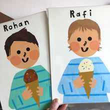 Load image into Gallery viewer, Ice cream Boy Portrait Print- click to customise!