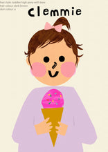 Load image into Gallery viewer, Ice cream Girl Portrait Print- click to customise!