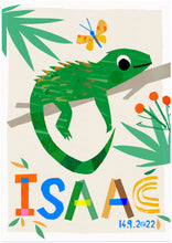 Load image into Gallery viewer, Iguana Personalised Name Print
