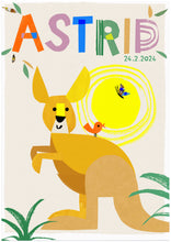 Load image into Gallery viewer, Kangaroo Personalised Name Print