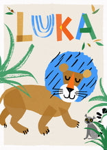Load image into Gallery viewer, Lion Personalised Name Print