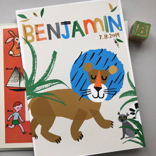 Load image into Gallery viewer, Lion Personalised Name Print