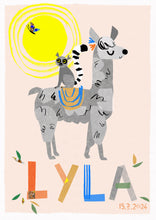 Load image into Gallery viewer, Llama Personalised Name Print