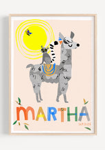Load image into Gallery viewer, Llama Personalised Name Print