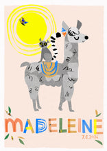 Load image into Gallery viewer, Llama Personalised Name Print