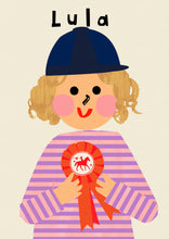 Load image into Gallery viewer, Horse riding Girl Portrait Print- click to customise!