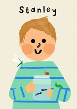 Load image into Gallery viewer, Mini Beast Boy Portrait Print- click to customise!