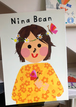 Load image into Gallery viewer, Butterfly Girl Portrait Print- click to customise!
