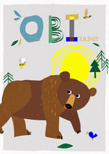 Load image into Gallery viewer, Bear Personalised Name Print