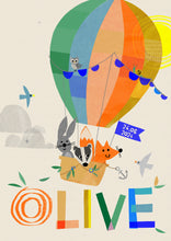 Load image into Gallery viewer, Balloon Print with Woodland Animals