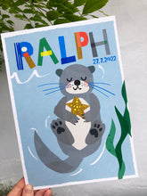 Load image into Gallery viewer, Personalised Otter Giclee Print
