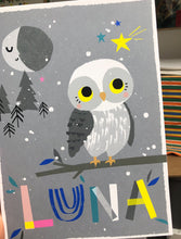 Load image into Gallery viewer, Owl Personalised Name Print