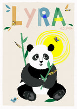 Load image into Gallery viewer, Panda Personalised Name Print