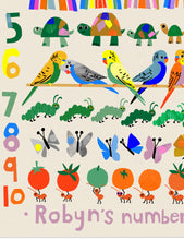 Load image into Gallery viewer, Personalised Rainbow Counting Print