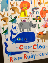 Load image into Gallery viewer, A NEW Animal Alphabet PERSONALISED
