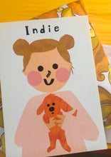 Load image into Gallery viewer, Puppy Girl Portrait Print- click to customise!