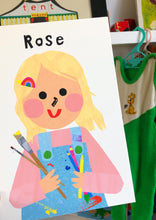 Load image into Gallery viewer, Art Girl Portrait Print- click to customise!
