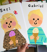 Load image into Gallery viewer, Ice cream Boy Portrait Print- click to customise!