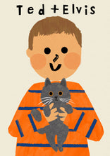 Load image into Gallery viewer, Cat Boy Portrait Print- click to customise!