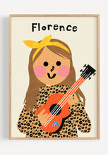 Load image into Gallery viewer, Music Girl Portrait Print- click to customise!